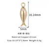 Venta Caliente Transfronteriza Chapado en Cobre Oro Real de 14K Serie Océano Caracola Tortuga Colgante Microincrustado de Circonita Accesorios para Joyería DIY