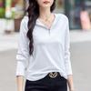 Camiseta con Capucha Color Sólido Otoño 2024 Hombro Derecho Manga Larga Cremallera Casual Holgada Estilo Coreano Top Más Fácil de Combinar Ropa Delgada para Mujer