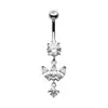 Clavo de Ombligo con Hebilla de Mariposa Incrustada de Zircón Venta Directa del Fabricante Joyería para Piercings Más Vendida en E-commerce Transfronterizo de Amazon
