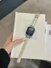 Correa de Cuero con Patrón de Bambú Estilo Emperatriz Occidental Adecuada para Apple iWatch 11ª Generación 10/987Ultrase