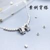 Plata esterlina S925 tubo corto tubo redondo tubo cuadrado cuentas espaciadoras DIY hecho a mano cuentas cuerda de cuero negro accesorios simple tubo cuadrado cuentas sueltas