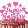 Set de Inserts para Pastel Feliz Cumpleaños Transfronterizo Estrella Corazón Decoración para Pastel de Cumpleaños Modelo 6