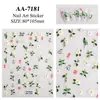 Pegatinas Originales para Uñas Florales Frescas 5D en Relieve Primavera y Verano Pequeñas Flores Blancas Frescas Accesorios para Uñas Artísticas Estilo Aa