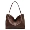 Bolso Retro de Gran Capacidad 2024 Nuevo Bolso de Moda para Mujer Bolso de Hombro Casual Estilo Western Bolso Tote para Estudiante Universitario