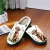 Comércio Exterior Transfronteiriço JIT Dropshipping Chinelos de Algodão Unissex Estampa de Vaca das Terras Altas Outono/Inverno Quentes para Casa Chinelos de Algodão POD