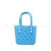 Bolsa de mão perfurada em EVA, bolsa de almoço portátil para piquenique ao ar livre, bolsa de praia para mulheres, pode ser decorada em DIY no verão