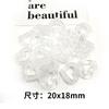 Hebilla de cadena de amor acrílica de 20 x 18 mm, cadena bicolor con diseño de nube, para bolso, llavero, zapatos, accesorios de joyería DIY