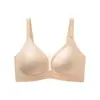 659 # Sujetador de Lujo Ligero de Satén Ultra Delgado de Seda de Morera Soporte Suave para Mujer, Inalámbrico con Copas Fijas Anti-Caída Tallas Grandes
