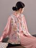 Novo Colete Feminino Estilo Chinês para Início do Outono, Apresentando Bordado Pesado Tradicional e Fechamento com Botão de Acetato, Adequado para Roupa Externa M7089