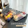 Caja de almacenamiento para brochas de maquillaje con tapa a prueba de polvo, esponja de belleza de escritorio, colorete, lápiz de cejas, organizador de cosméticos, borla de maquillaje, portacepillos