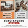 Juego de mueble de TV y mesa de centro, diseño tejido de ratán retro, marco de madera maciza, mueble de almacenamiento estilo francés para sala de estar, adecuado para apartamentos pequeños, uso doméstico