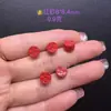 Accesorio de Paz de Sándalo Rojo Natural de Alto Contenido, Pulsera DIY de Buena Suerte y Riqueza, Etiqueta Pequeña Redonda, Cinabrio