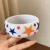 Pulsera Geométrica de Acrílico de Resina Brazalete Estilo Vintage Retro para Mujer Nicho Sentido de Diseño Único Joyería para la Mano