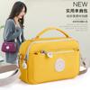 Bolsa tiracolo feminina de cor sólida e moderna, bolsa de tecido de náilon, bolsa tiracolo feminina de ombro, bolsa simples para moedas, bolsa quadrada pequena e moderna para mulheres
