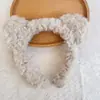 Diadema de felpa antideslizante para mujer, diadema para el pelo, accesorios para el pelo, máscara facial de dibujos animados linda nueva