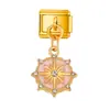 Pulsera Colgante Collar Serie Banderas Nacionales Transfronterizas Módulo Estilo Italiano Corazón Zodiaco Collar Anillo Pulsera
