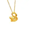 Suministro en Vivo Lujo Ligero de Gama Alta Versátil Collar Inteligente de Cisne Colgante para Mujer Cadena para Clavícula Joyería de Regalo Venta al por Mayor