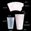 Papel de Envoltura para Ramo de Flores de Papel con Forma de Taza de Helado y Té con Leche Estilo Retro Francés Shangjin Suministros para Tienda de Flores Florales DIY