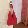 Bolsa Tejida Hueca Estilo Coreano Perezoso Vacacional Nueva Primavera/Verano Gran Capacidad Hombro Único Bolso de Hilo de Ganchillo Terminado