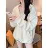 Sudadera con capucha rosa para mujer, primavera y otoño 2024, nuevas explosiones de moda, elegante ropa de otoño, estilo relajado, abrigo superior