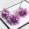 Flores Artificiales Moradas, Ramos Hechos a Mano, Flores de Seda para Bodas, Flores Decorativas Artificiales, Arreglos de Boda al por Mayor, Flores de Piso
