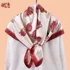 Bufanda de Seda de Rosa para Primavera y Verano 2025 Bufanda de Seda Estampada Bufanda Cuadrada Grande Versátil de Verano para Mujer Chal Bufanda Bufanda Decorativa