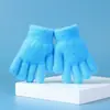 Luvas Quentes de Tricô Simples de Cor Sólida Faux Mink para Crianças Pequenas, Alunos do Ensino Fundamental e Bebês, Luvas Grossas de Cinco Dedos à Prova de Frio de Inverno