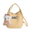 Bolsos Pequeños Transfronterizos para Mujer 2025 Nuevo Color Sólido Bolso Tipo Kelly Bolso Popular Bolso Cubo Bolso de Hombro Cruzado de Nicho