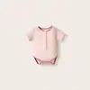 Mameluco de gasa para bebé de manga corta, nuevo modelo de verano, cómodo, transpirable, absorbente de sudor, traje para gatear para bebés, mameluco de gasa tipo burbuja para niños