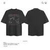 Camiseta Masculina e Feminina Estilo Americano Pesada Tendência Marca Personagem de Moto Estampa Manga Curta, Algodão Puro, Caimento Solto, Comércio Exterior Transfronteiriço Atacado