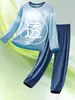 Pijamas de Algodón Puro para Adolescentes, Conjunto de Ropa de Casa para Niños, Ropa de Aire Acondicionado de Primavera y Verano para Niños, Camiseta Interior Básica para Estudiantes