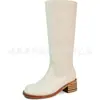 2026 Inverno Novo Estilo Comércio Exterior Novo Europeu e Americano Botas Longas 40-46 Tamanho Grande Retrô Feminino Campus Botas Western Cowboy