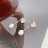Pendientes Corazón de B, Pendientes de Plata de Alta Gama de Nicho, Nuevos Pendientes de Atmósfera Europea y Americana Otoño e Invierno, Lujo Accesible, Pequeño Aroma