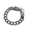 Atacado Pulseira de Prata Pura s925 Dragão retro Prata Tailandesa escama de dragão fecho de mola personalidade dominante corrente grossa masculina