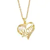 Moda Transfronteriza Amor Temperamento Forma de Corazón Colgante de Mamá Collar Femenino Letra Personalizado Regalo del Día de la Madre Collar para Clavícula