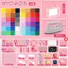 Kit de material para rompecabezas de cuentas de espectro completo de 264 colores, rompecabezas de cuentas integrado y kit completo de herramientas para manualidades