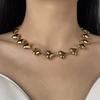 Moda Simple 18k Conservación de Color Acero Inoxidable Geométrico Amor Concha Cruz Mariposa Estrella de Seis Puntas Pulsera Collar Mujeres