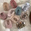 Pinza para el pelo básica versátil estilo coreano con estampado floral a cuadros, lazo y lunares, pinza de pico de pato ovalada grande para mujer