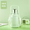 Garrafa de água térmica de aço inoxidável 316, grande capacidade, com alça, adequada para homens e mulheres, estudantes e uso ao ar livre, portátil com alça, garrafa de água de grande capacidade
