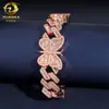 Joyería de Diamantes Hip-Hop Europeo y Americano Plata 925 Moissanita 15mm Pulsera Cubana Mariposa Moda Personalizada Joyería de Mano para Niños