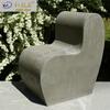 Banqueta de hormigón visto prefabricada reforzada Silla reclinable de arte para parque exterior forma especial característica silla de ocio personalización