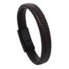Pulseira de couro retrô tecida à mão transfronteiriça masculina pulseira de corda de couro liga joia atacado