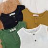 Chaleco Fino para Niños 2025 Nuevo Producto de Verano, Chaleco de Punto de Botones de Color Sólido para Niños y Niñas, Camiseta sin Mangas para Bebé, Versátil