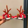 Acessórios de Cabelo de Natal Estilo Floresta Presépio Grampo de Cabelo Orelhas de Galho Fofas para Crianças Acessórios de Tiara Pequenos Grampos Acessórios de Cabelo