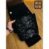 Pantalones de Mezclilla Negros para Hombre Marca de Moda Tendencia Estética Estrellas Salpicaduras Estampado Agujeros Corte Delgado Tobillo Estrecho Otoño e Invierno Nuevos Pantalones de Moda para Hombre
