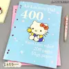 Cuaderno Delgado A4 Oso Gatito Rosa y Azul Cuaderno de Práctica Borrador de Examen Estudiantil de Alto Valor
