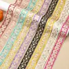 4.5cm Nuevo Estilo Étnico Bordado Lentejuela Encaje Adorno Encaje Vintage Malla Base Hilo Dorado Accesorios para Ropa