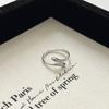 Anillo de diseño simple, exquisito y sencillo, de nicho, de alta gama, ligero, de lujo, con temperamento que combina con todo, con apertura ajustable y dietético.
