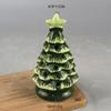 Árbol de Navidad de cerámica pintada con suelo Baiyun y batería, con luces multicolores, decoraciones navideñas, decoraciones festivas
