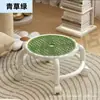 Banqueta Pequena com Rodas Giratórias para Uso Doméstico, Banqueta Baixa Móvel, Bancada Pequena para Sala de Estar, Banqueta Redonda Pequena para Limpeza do Chão, Troca de Sapatos na Porta
